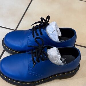 Dr Martens blue shoes